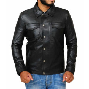 Adam Lambert Black Leather Jacket