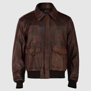 Aviator Brown WWII Flying Jacket Bomber Leather Jacket Men