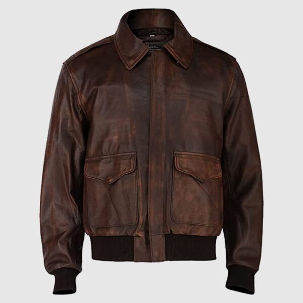 Aviator Brown WWII Flying Jacket Bomber Leather Jacket Men