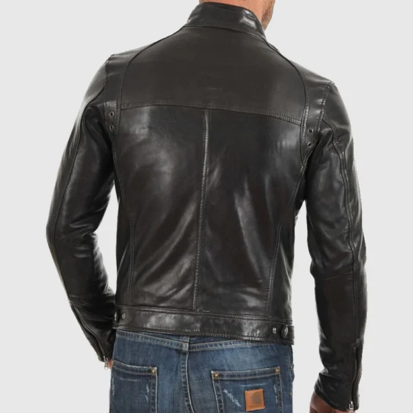 Betox Bomber Leather Jacket - Image 2