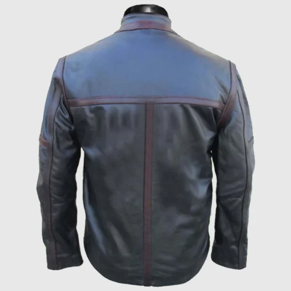 Bucky Barnes Sebastian Stan Jacket Black Leather Jacket - Image 2