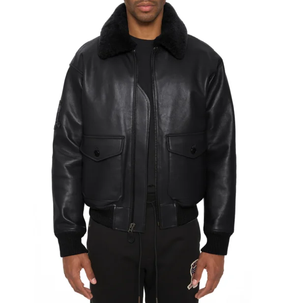 Buy Best Style G-1 Fashion Bomber Flight Leather Jacket For Sale - Image 3