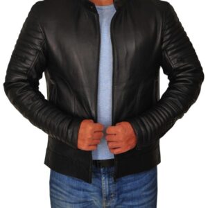 Dapper Black Leather Jacket For Men