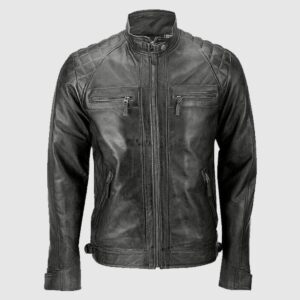 Men Black Leather Fashion Jacket Biker, Moto Riding Racer Jackets