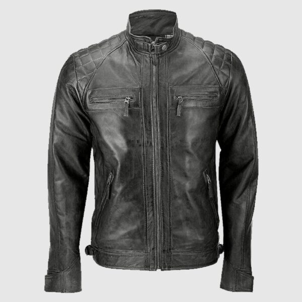 Men Black Leather Fashion Jacket Biker, Moto Riding Racer Jackets