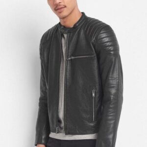 Men’s Jet Black Biker Leather Jacket