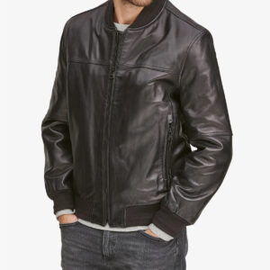 Men’s Summit Leather Bomber Jacket