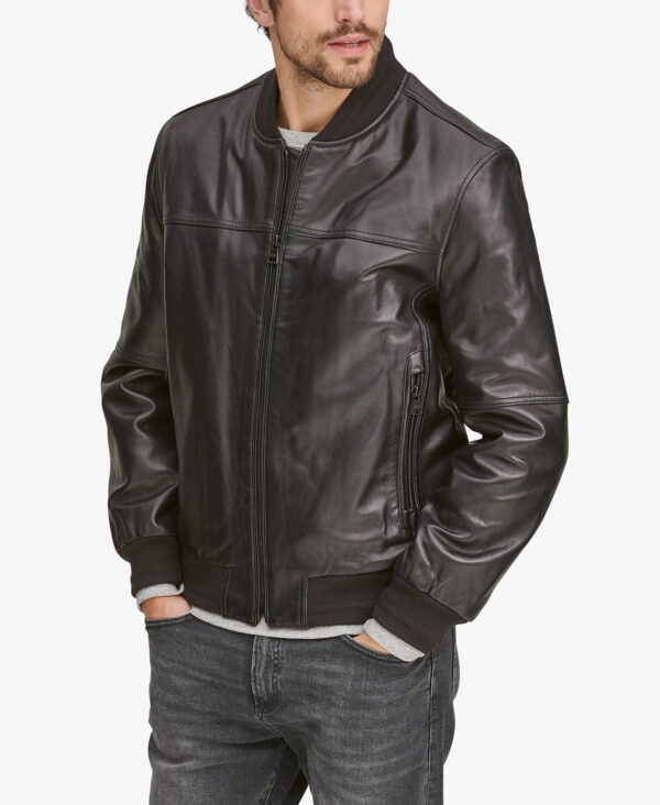 Men’s Summit Leather Bomber Jacket