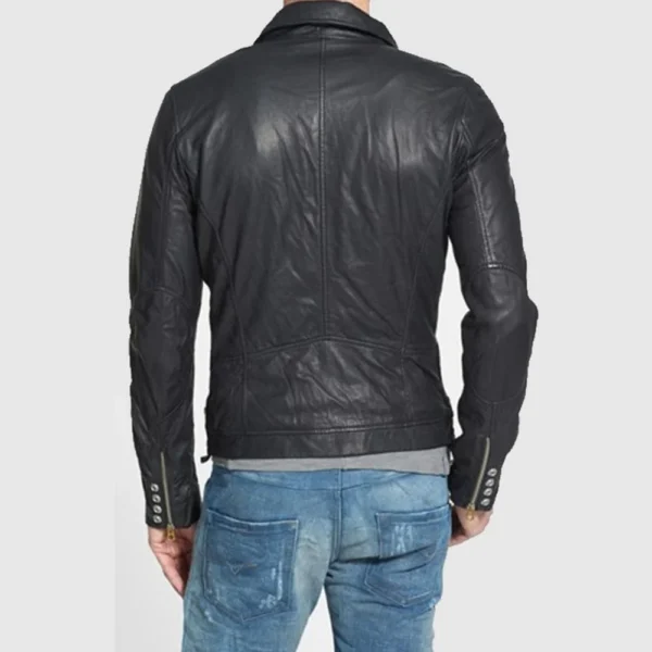 Mens Leather Jacket, Mens Black Jacket, Men’s Motorcycle Leather Jacket - Image 2