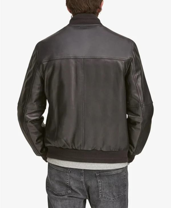 Men’s Summit Leather Bomber Jacket - Image 2