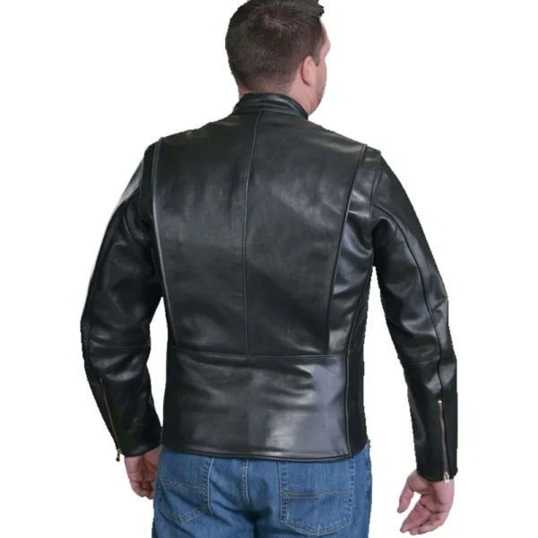 Original classic traditional leather motorcycle jacket - Image 2