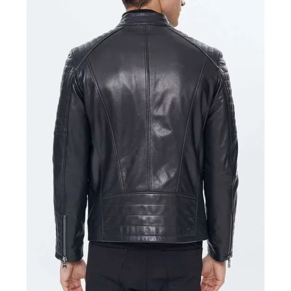 Reefer Vintage Leather Jacket Black for Men - Image 2