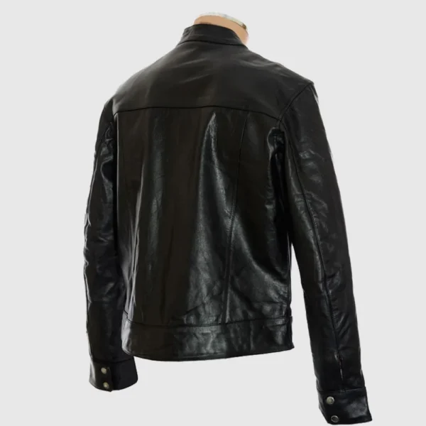 Victor Frankenstein Soft Black Leather Jacket - Image 2