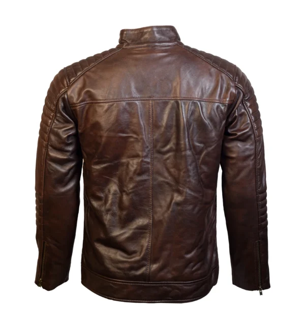 Buy Best Biker Brown Leather Jacket - Image 2