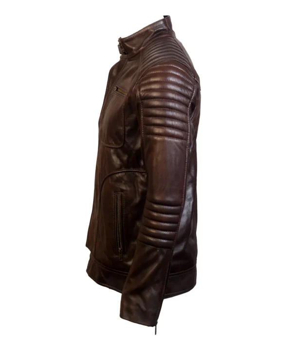 Buy Best Biker Brown Leather Jacket - Image 3