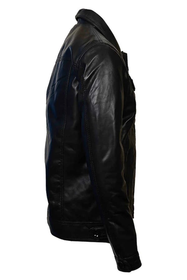 Buy Best Fashion Black Leather Jacket - Image 2