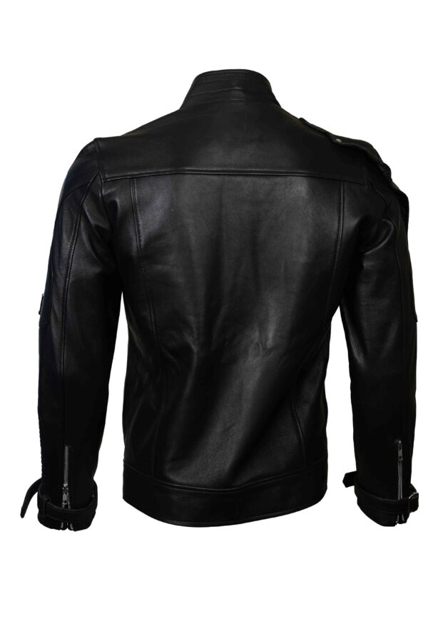 Buy Best Rider Black Fashion Lather Jacket - Image 2