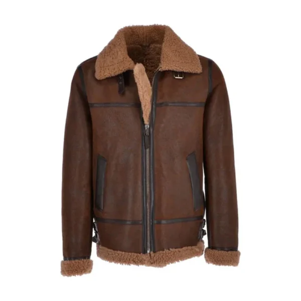 Men's B3 Aviator Sheepskin Shearling Bomber Leather Jacket