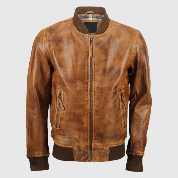 Men’s Bomber Lambskin Leather Jacket