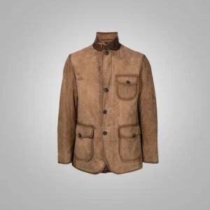 Buy Best price Trendy Fashion Mens Brown Suede Leather Blazer