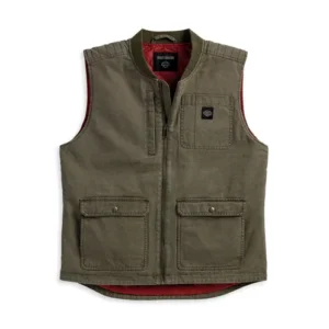 Men's Forever Harley Canvas Vest - Grape Leaf