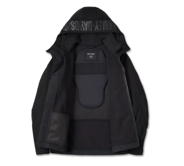 Men's Deflector 2.0 Willie G Skull Hooded Riding Fleece - Black Beauty - Image 4