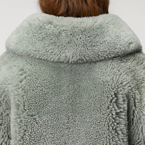 Buy Buy Best Classic Looking New Grey Womens Winter Shearling Short Fox Fur Jacket - Image 2