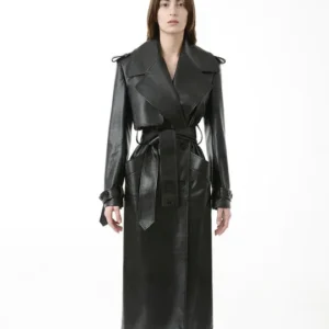Buy Best Looking Fashion Sheepskin Leather Fitted Women Trench Coat
