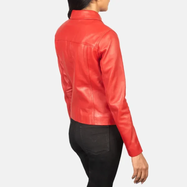 Buy Best Classic Looking Fashion Tomachi Red Leather Jacket - Image 2